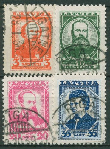 Lettland 1936 Dichter und Schriftsteller 238/41 gestempelt