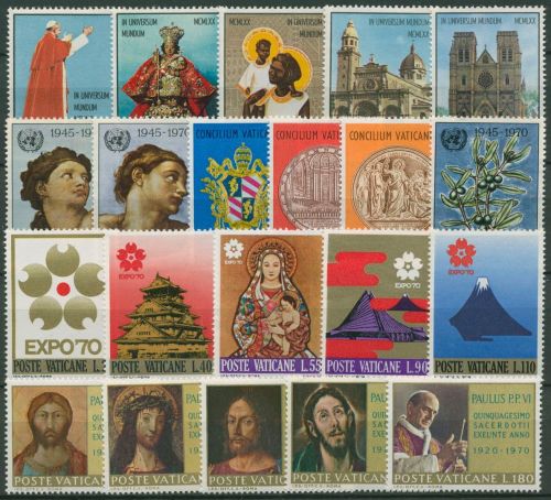 Vatikan 1970 Jahrgang komplett (556/76) postfrisch (SG99204)
