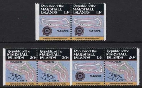 Marshall-Inseln 1984 Inselkarten 9/10 D ZD postfrisch