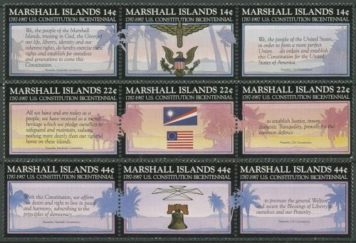 Marshall-Inseln 1987 200 Jahre Verfassung der USA 125/33 ZD postfrisch (C40609)