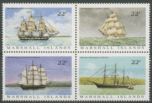 Marshall-Inseln 1987 Walfangschiffe 109/12 ZD postfrisch