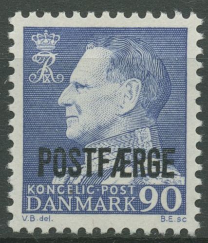 Dänemark 1972 Postfähre-Marke König Aufdruck Postfaerge PF 43 postfrisch