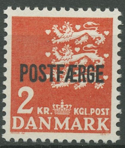 Dänemark 1972 Postfähre-Marke Reichswappen Aufdruck Postfaerge PF 45 postfrisch