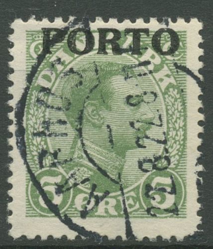 Dänemark 1921 Portomarke König Christian X. P 2 gestempelt
