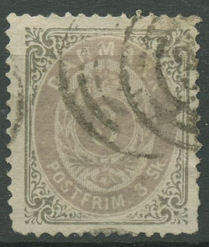 Dänemark 1870/1872 Ziffern 3 Skilling 17 I Aa gestempelt, kl. Fehler