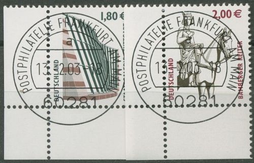 Bund 2003 SWK EURO-Ausgabe 2313/14 Ecke 3 gestempelt