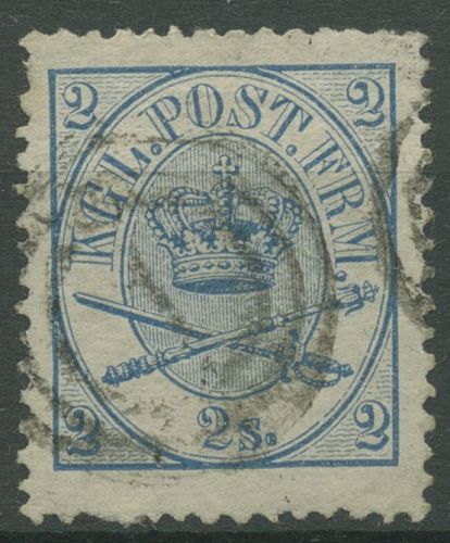 Dänemark 1864/1870 Kroninsignien 2 Skilling 11 A gestempelt
