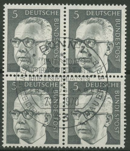 Bund 1970 Heinemann 635 4er-Block mit ESST BONN