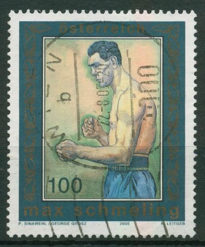 Österreich 2005 Boxen Weltmeister Max Schmeling Gemälde 2518 gestempelt