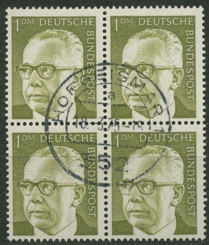 Bund 1970 Heinemann 644 4er-Block gestempelt