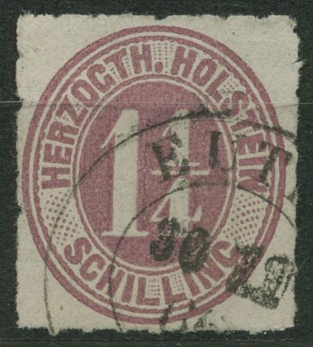 Schleswig-Holstein 1865/66 Ziffernim Oval 22 sauber gestempelt