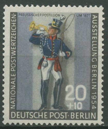 Berlin 1954 Nationale Postwertzeichen-Ausstellung, Postillion 120 b postfrisch
