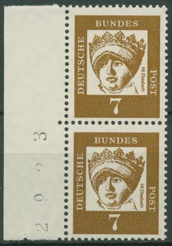 Bund 1961 Bedeutende Deutsche Bogenmarken mit Bogen-Nr. 348 x postfrisch