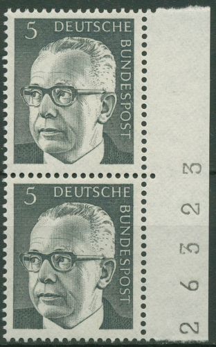 Bund 1970 Heinemann mit Bogennummer 635 Bg.-Nr. postfrisch