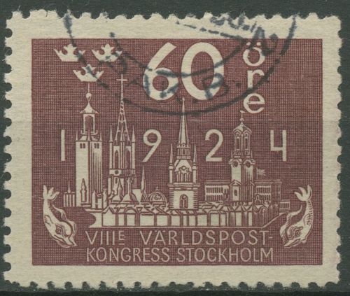 Schweden 1924 Weltpostkongress Stockholm Kirchtürme 154 gestempelt