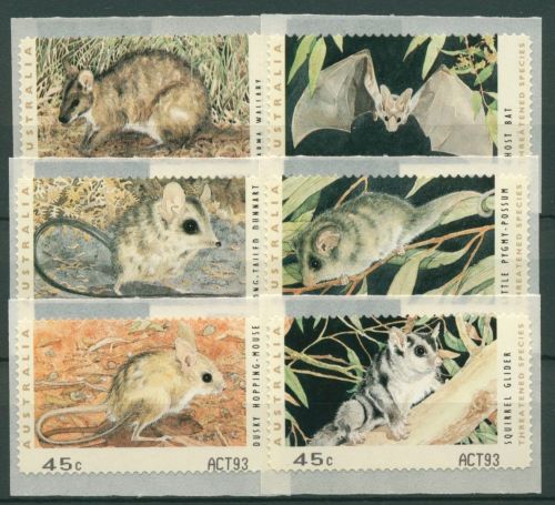 Australien 1993 Gefährdete Tiere Automatenmarken 27/32 S2, ACT93 postfrisch