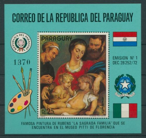 Paraguay 1973 Gemälde von Rubens Block 200 postfrisch (C22612)