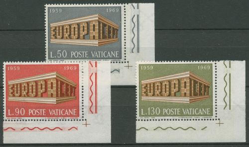 Vatikan 1969 Europa CEPT Tempel 547/49 Ecken postfrisch