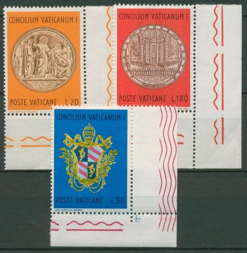 Vatikan 1970 Vatikanisches Konzil Medaille Wappen 561/63 Ecken postfrisch