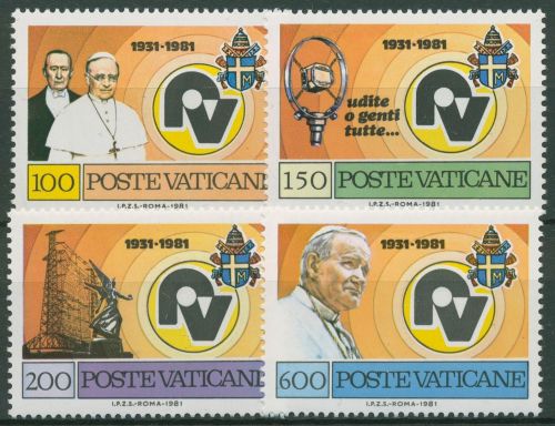 Vatikan 1981 Radio Vatikan 779/82 postfrisch
