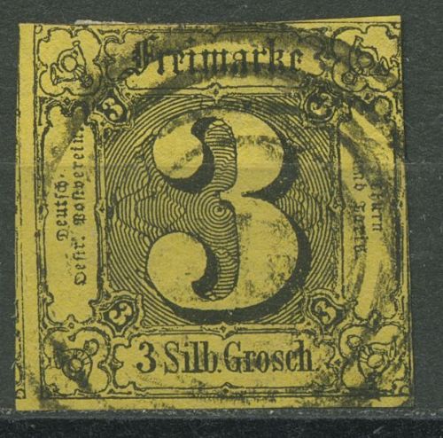 Thurn und Taxis 1852/58 3 Silbergroschen 6 a gestempelt