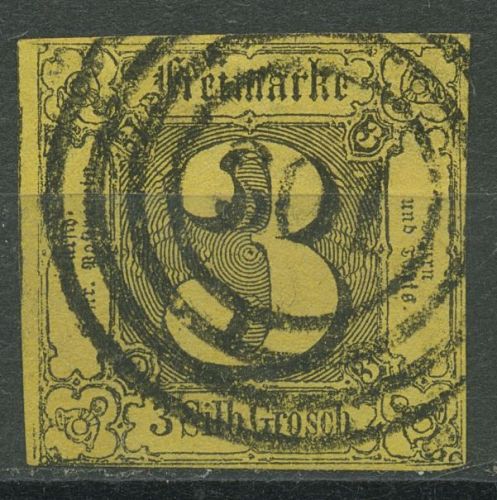 Thurn und Taxis 1852/58 3 Sgr. 6 a mit Nr. Stpl. 301 BREMEN