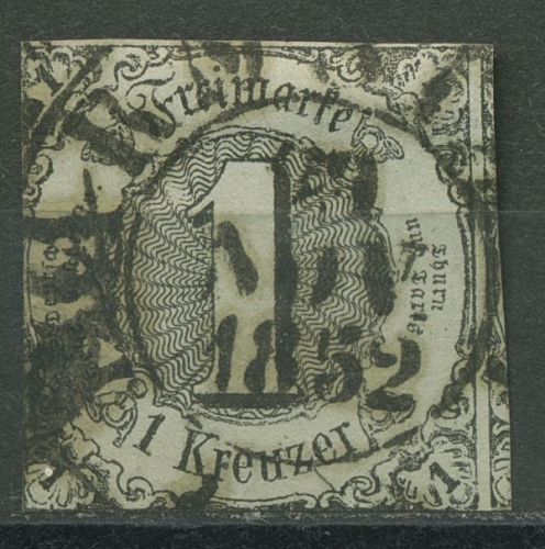 Thurn und Taxis 1852/58 1 Kreuzer 7 a gestempelt
