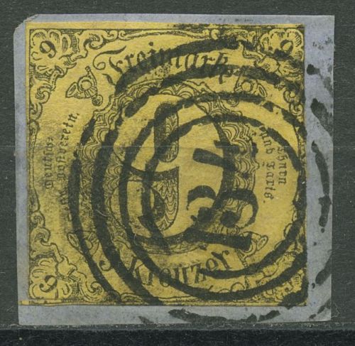 Thurn und Taxis 1852/58 9 Kreuzer 10 a II gestempelt, Briefstück