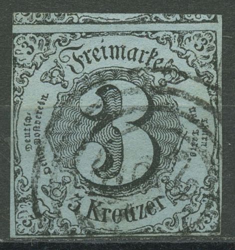 Thurn und Taxis 1853 3 Kreuzer 12 a gestempelt, fast vollrandig
