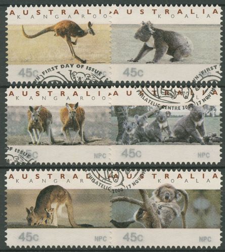Australien 1994 Känguruh Koala Automatenmarken 40/45.1 NPC gestempelt