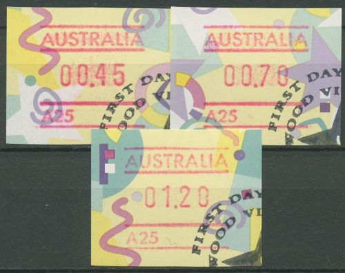 Australien 1996 Figuren Tastensatz Automatenmarke 51 S1, A 25 gestempelt