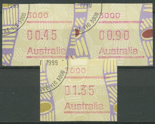 Australien 1999 Aboriginal-Kunst Tastensatz Automatenmarke 60 S1 3000 gestempelt