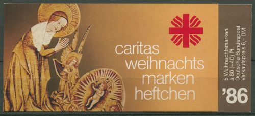 Bund Caritas 1986 Weihnachten Markenheftchen (1303) MH W 4 ESST Bonn (C99991)