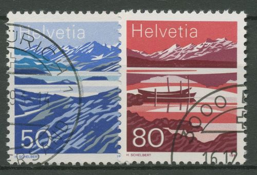 Schweiz 1991 Bergseen Lago Moesola, Melchsee 1459/60 gestempelt