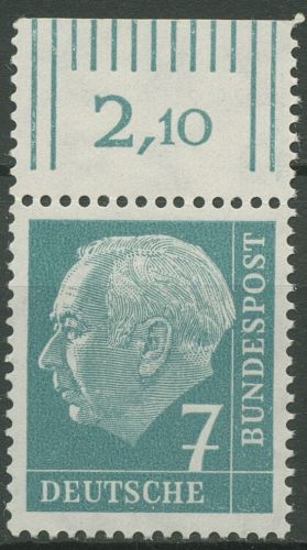 Bund 1954 Th. Heuss I Walze Oberrand 181 x Wv W OR postfrisch