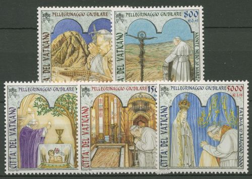 Vatikan 2001 Die Weltreisen von Papst Johannes Paul II. 1375/79 postfrisch