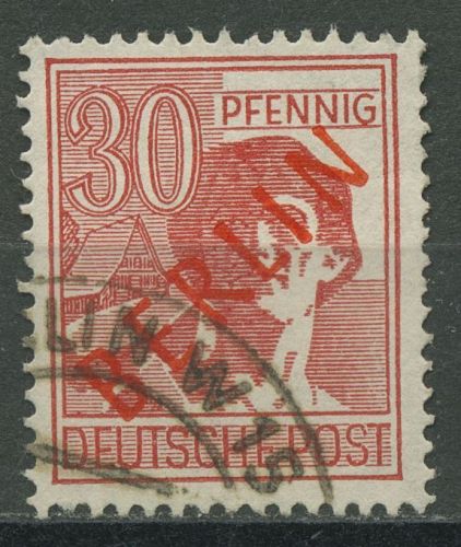Berlin 1949 Rotaufdruck 28 gestempelt