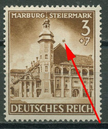 Deutsches Reich 1941 Einglied. Österreichs m. Plattenfehler 806 f 46 postfrisch