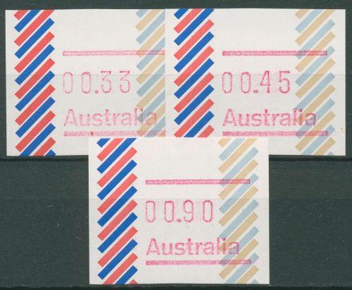 Australien 1985 Balken ohne PLZ, Tastensatz Automatenmarke 2 postfrisch