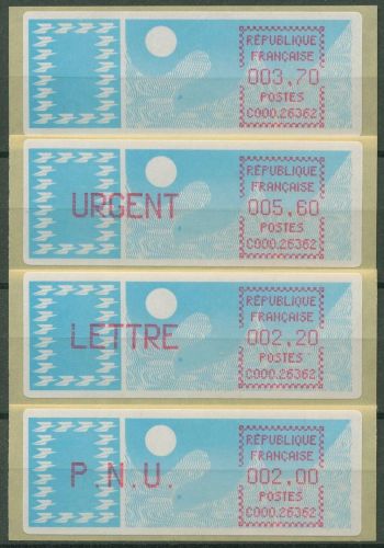 Frankreich ATM 1985 Taube Satz 2,00/2,20/3,70/5,60 ATM 6.1 zd ZS 4 postfrisch