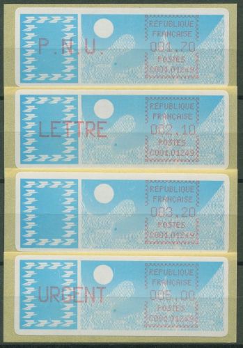 Frankreich ATM 1985 Taube Satz 1,70/2,10/3,20/5,00 ATM 6.3 xb ZS 1 postfrisch