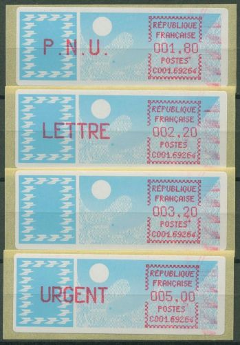 Frankreich ATM 1985 Taube Satz 1,80/2,20/3,20/5,00 ATM 6.5 zd ZS 2 postfrisch