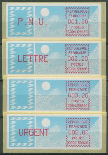 Frankreich ATM 1985 Taube Satz 1,80/2,20/3,20/5,00 ATM 6.6 zd ZS 2 postfrisch
