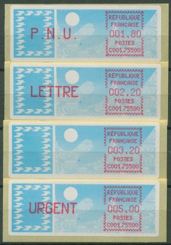 Frankreich ATM 1985 Taube Satz 1,80/2,20/3,20/5,00 ATM 6.7 zd ZS 2 postfrisch