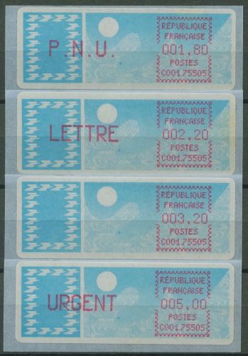 Frankreich ATM 1985 Taube Satz 1,80/2,20/3,20/5,00 ATM 6.8 xd ZS 2 postfrisch