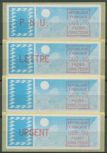 Frankreich ATM 1985 Taube Satz 1,70/2,10/3,20/5,00 ATM 6.9 zb ZS 1 postfrisch