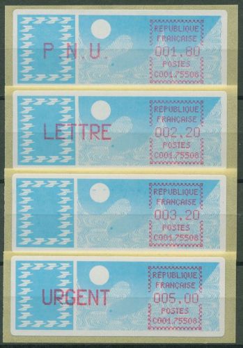 Frankreich ATM 1985 Taube Satz 1,80/2,20/3,20/5,00 ATM 6.9 zd ZS 2 postfrisch