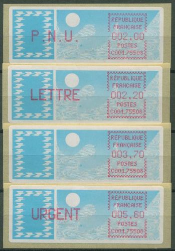 Frankreich ATM 1985 Taube Satz 2,00/2,20/3,70/5,60 ATM 6.9 zd ZS 4 postfrisch