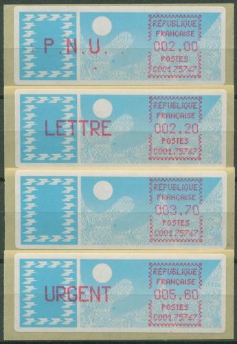 Frankreich ATM 1985 Taube Satz 2,00/2,20/3,70/5,60 ATM 6.15 zd ZS 4 postfrisch