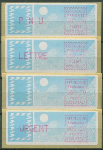 Frankreich ATM 1985 Taube Satz 2,00/2,20/3,70/6,20 ATM 6.15 zd ZS 5 postfrisch